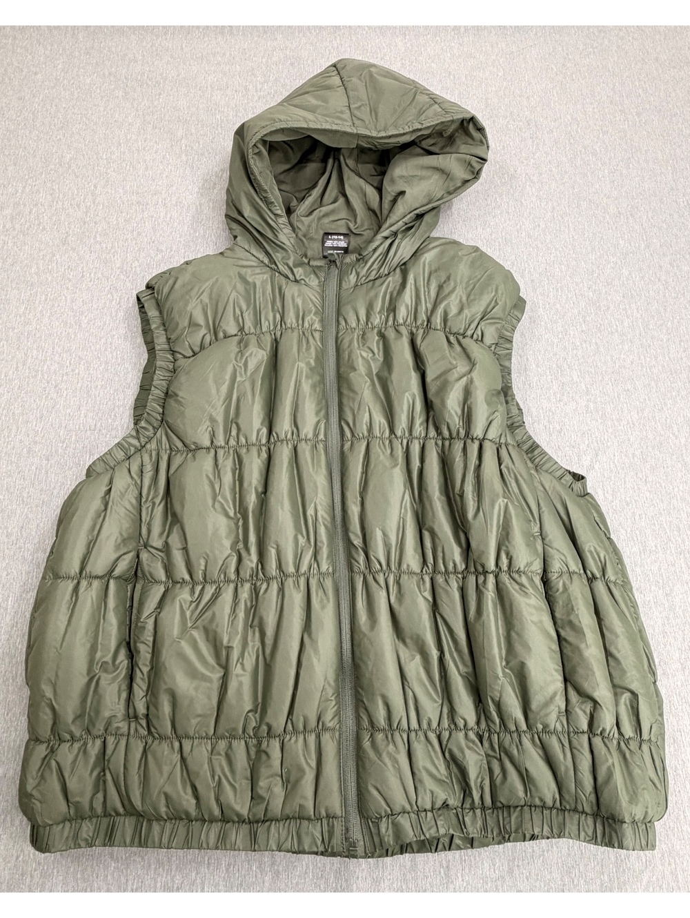 Avia Women’s Hooded Puffer Vest Olive Green Size Large 12-14